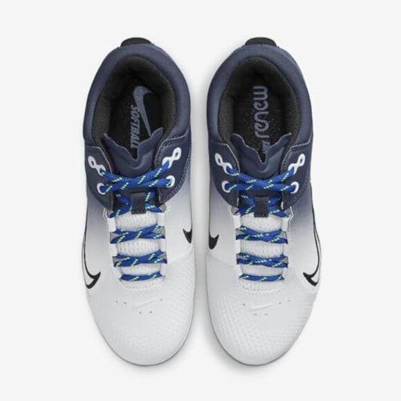 Women's Nike Hyperdiamond 4 Elite Softball Cleats -Midnight Navy/White Volt - Picture 2 of 2